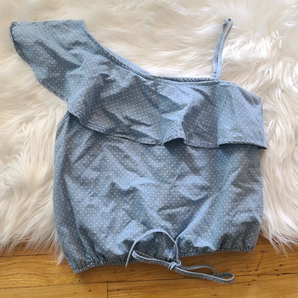 Revolve JOA Los Angeles one shoulder crop top